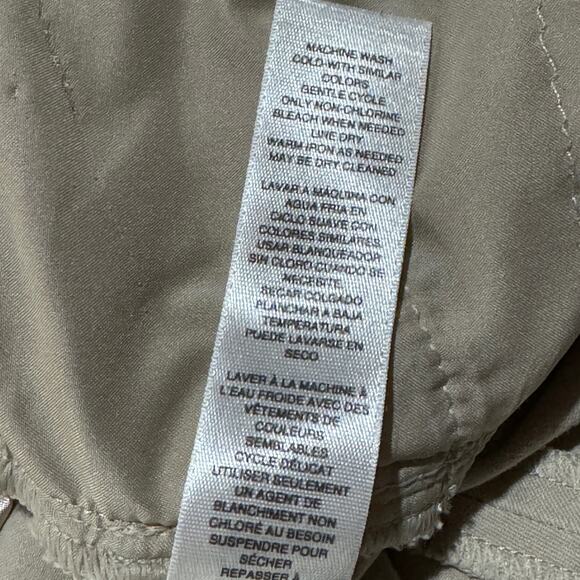 WHBM SZ 8R Ankle Pants Stretch Pockets Zip-Fly Flat Front Mid-Rise Beige - Picture 10 of 10